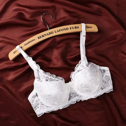 Hot Women Butterfly Lace Sexy Bra Underwire Padded Up Embroidery 32-40B Brassiere Bra Push Up Bras