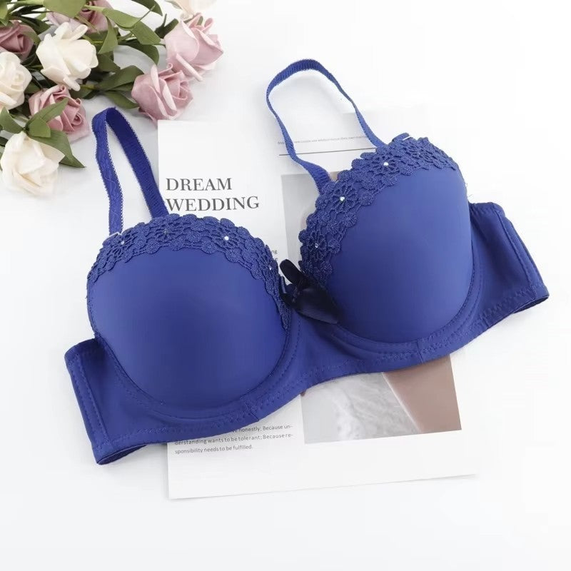 Thick Mold Cup Shaped Padded Bra Double Push Up Underwear Full Support Sexy Teens Girls Bra Top Plus 36-42 B Cup