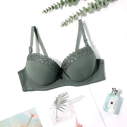 Thick Mold Cup Shaped Padded Bra Double Push Up Underwear Full Support Sexy Teens Girls Bra Top Plus 36-42 B Cup