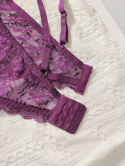 Plus Size Lace Bra for Women Underwire Non Padded Full Coverage Unlined Breathable Lingerie Sexy Bras Big Cup Daily Wear