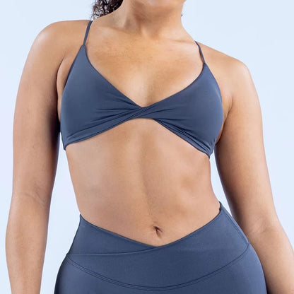 Vision Twist Front Sports Bra High Support Women Gym Clothes Fitness Underwear Push Up Seamless Yoga Bra Workout Yoga Top