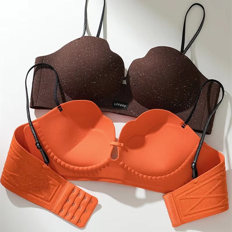 Sexy Small Breast Push-up Thickened Women's Underwear Without Rims Beautiful Back And Side Breasts Sports