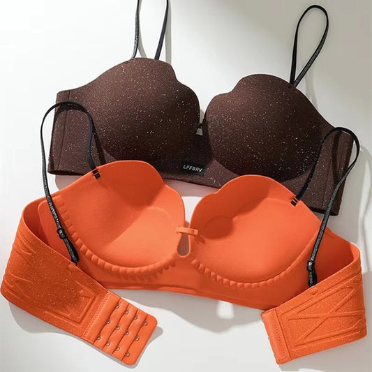 Sexy Small Breast Push-up Thickened Women's Underwear Without Rims Beautiful Back And Side Breasts Sports