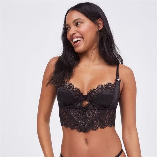 New Fashion Demi Sheer Lace Unlined Bra