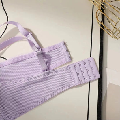 Sexy Purple Lace Underwire Padded Push Up Bra for Plus Size Women Full Coverage Support Bras Comfortable Everyday Wear Lingerie