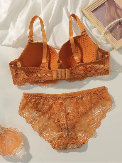Women Lace Underwire Bra and Panty Set Push Up Lingerie See Through Bra Set Sexy Comfortable Bras for Women Daily Gifts