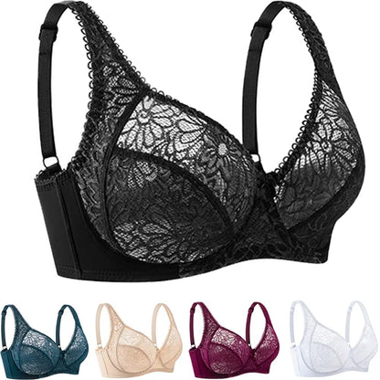 Plus Size Bras For Women Lace Modern Ladies Elegance Brassiere Underwear Sexy Lingerie Tops C D DD E F Cup